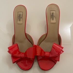 Valentino bright red kitten heels